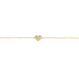 Small Pave Heart Bracelet
