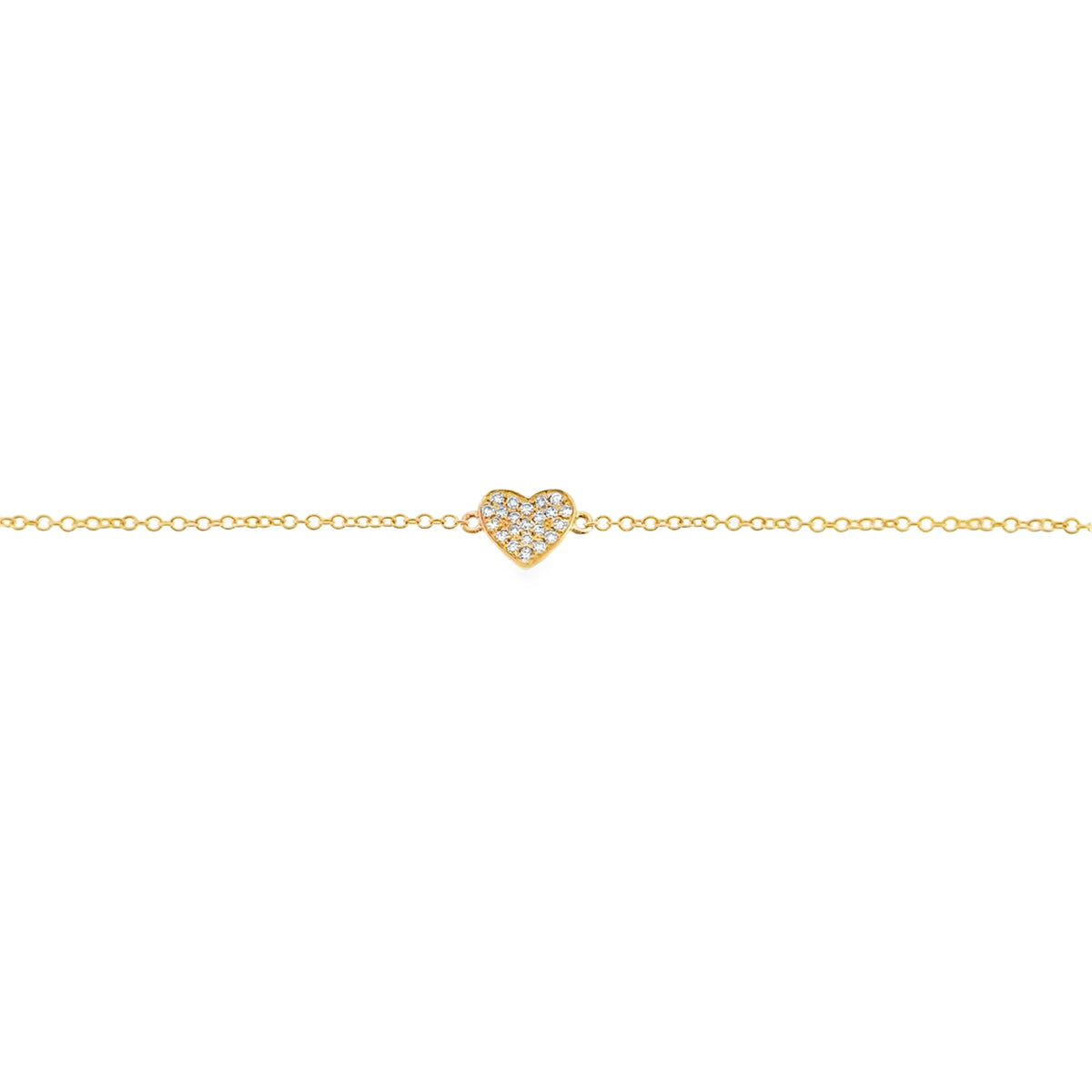 Small Pave Heart Bracelet