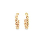 Large gold Rope Hoops