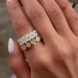Mixed Shape Diamond Bezel Ring