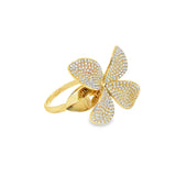 Large Pave Flower Ring