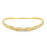 Matte Gold & Diamond Cloud Collar Necklace