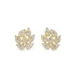 YG Pear Cluster Earrings