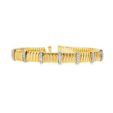 Italian Flex Bangle With Diamond Bars