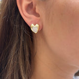 Chunky Gold Heart Earrings