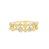Gold & Diamond Discs Ring