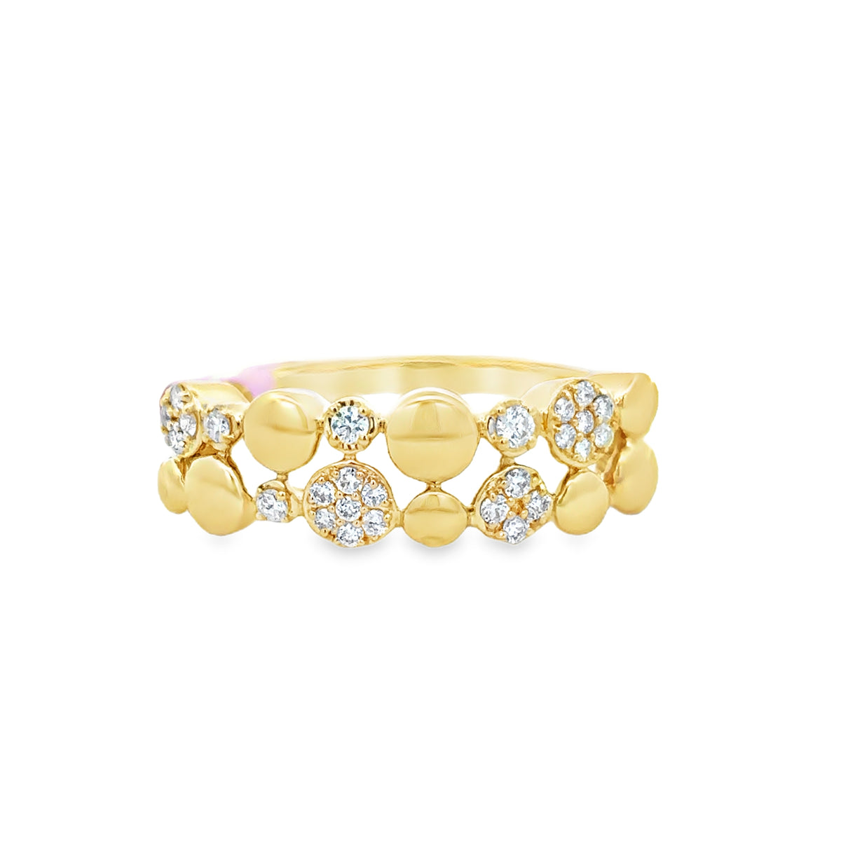 Gold & Diamond Disc Ring