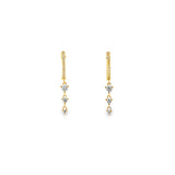 Huggies With Hanging Diamonds