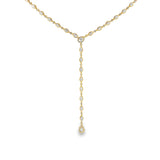 YG Diamond Lariat Necklace