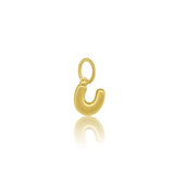 Mini Gold Bubble Initial Charm