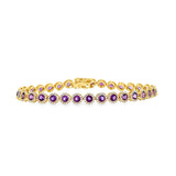 Amethyst Halo Tennis Bracelet