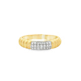 Gold Ring With Pave Center