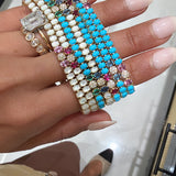 Turquoise & Ruby Bracelet
