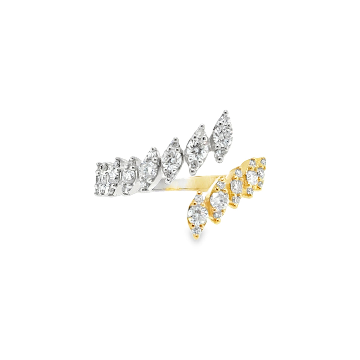 Two Tone Marquise Wrap Ring