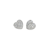 Diamond Heart Studs- WG