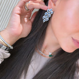 Diamond & Sapphire Chandelier Earrings