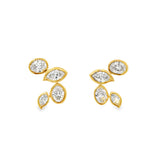 Yellow Diamond Bezel Earrings