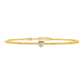 Bezel Heart Flexi Bangle