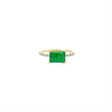 Emerald Center Stone Ring