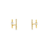 Pearl and Diamond Cage Earring