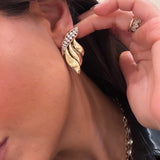 Gold & Diamond Statement Earrings