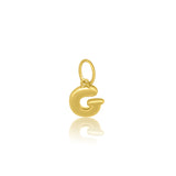 Mini Gold Bubble Initial Charm