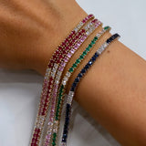 Emerald and Diamond Tennis Bracelet