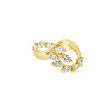 Yellow Diamond Marquise Wave Ring
