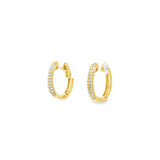 Pave Gold Huggies