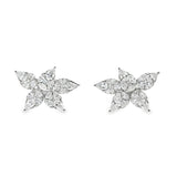 Diamond Leaf Cluster Earring