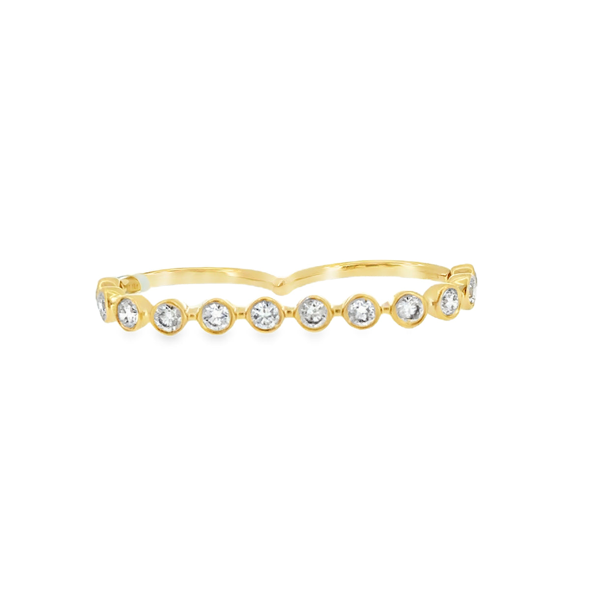 Bezel 2 Finger Ring- YG