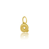 Mini Gold Bubble Initial Charm