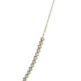 Diamond Tennis Necklace With Pear Diamond Center