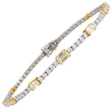 Tennis Bracelet with Yellow Cut Diamonds