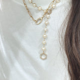 Diamond Clasp Paperclip Chain Necklace