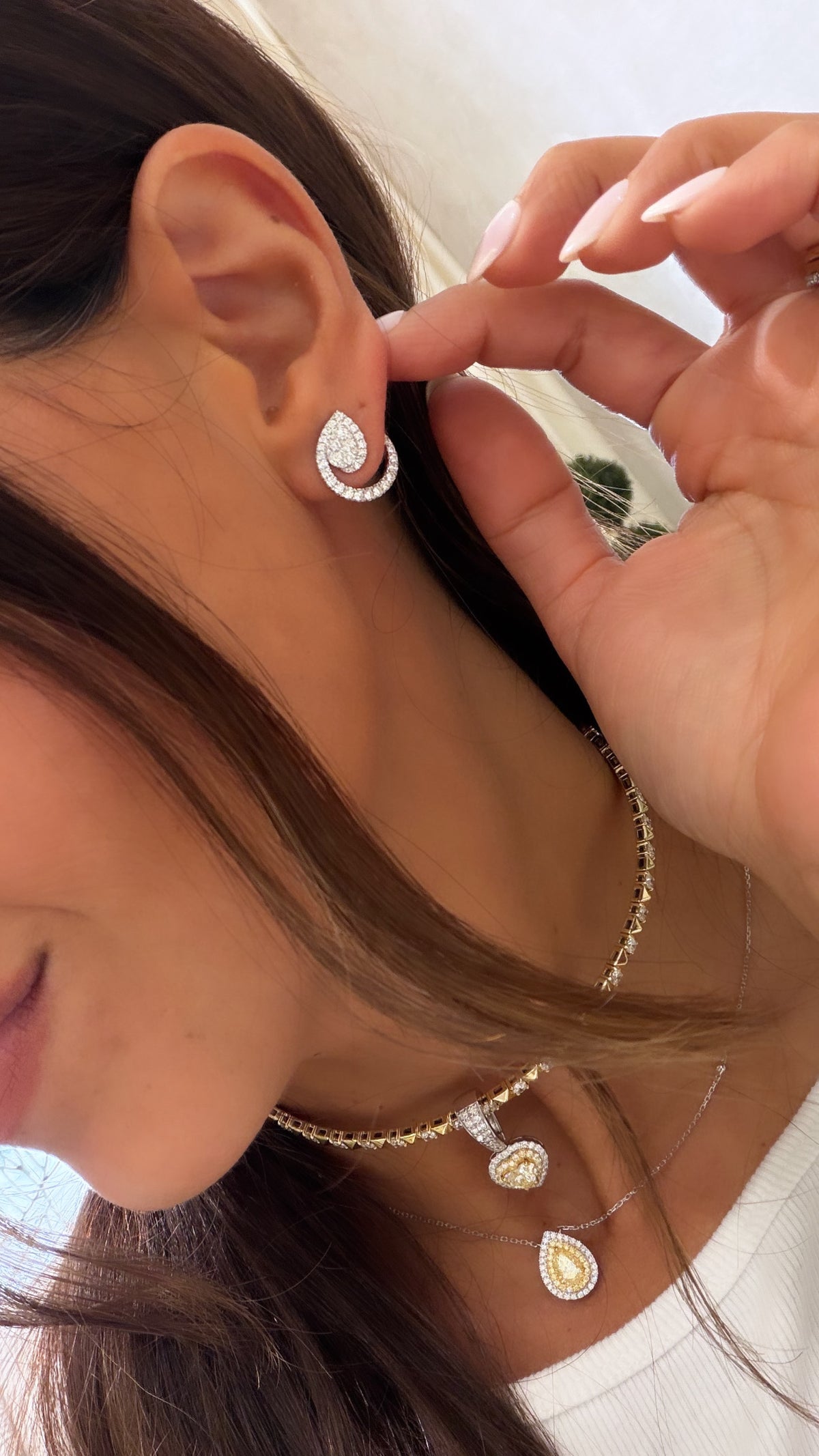 Diamond Swirl Earrings