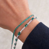 Emerald & Diamond Tennis Bracelet