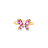 Pink Sapphire Butterfly Ring