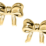 Gold Bow Baby Earrings