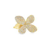 Large Pave Flower Ring