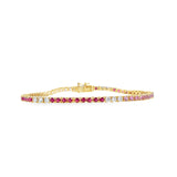 Ombré Pink and Ruby Tennis Bracelet