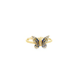 Sapphire Butterfly Ring