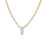 Lab Marquise Tennis Necklace