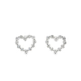 Open Heart Diamond Earrings WG