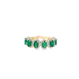 Emerald Halo Halfway Eternity Band
