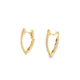 Mini Pointed Diamond Hoops YG