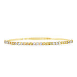 White & Yellow Diamond Flexi Bangle
