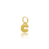 Mini Gold Bubble Initial Charm