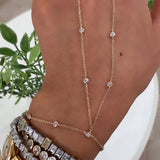 Double Strand Diamond Hand Chain