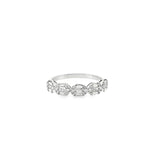 Baguette Diamond Oval Half Band